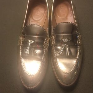 j crew gold shoes